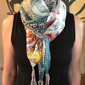 Johnny Was Retrix silk scarf